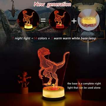 SHINECLOUD Godzill-a Night Light Godzill-a Lamp Godzill-a Toys Decor Light,Romote Control&16 Color,Birthday Gifts for Boys/Christmas Gifts for Children(Classic) (XCY2022081001)