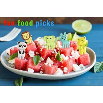 FUNUTTERS Sandwich Cutters for Kids with Cute Food Picks, 20 pc. Set, Animal Cutouts for Cookies, PBJ Sandwiches, Vegetables, Fruit, and Bento Box Lunches, Mini and Reusable