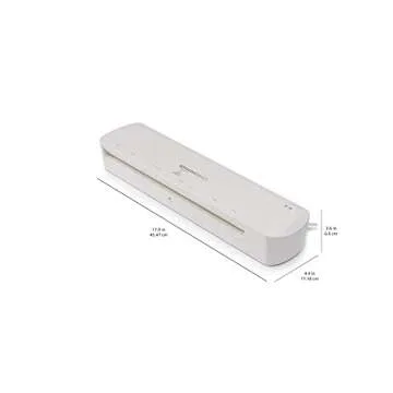 Amazon Basics Easy to Use 12-Inch Thermal Laminator Machine, For Home Office or School, White