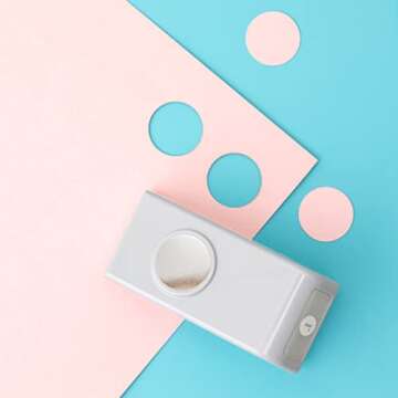 EK Tools Circle Punch 1 Inch With Safety Lock, Create Perfect Circles for Handmade Cards, Scrapbooking, Gift Tags, Invitations, and Decoration