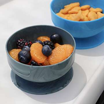 ChooMee Silicone Baby Suction Bowls | Non Slip Extra Strong Suction Base with Durable and Firm Bowl ...