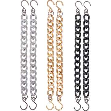 GIDDITZ 24PCS Metal Shoe Chains Punk Rivet Cone Spike Shoe Charms Bling Chain Decoration Sandals for Women Girls Man Party Favors Birthday Gifts Sliver