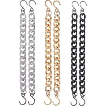GIDDITZ 24PCS Metal Shoe Chains Punk Rivet Cone Spike Shoe Charms Bling Chain Decoration Sandals for Women Girls Man Party Favors Birthday Gifts Sliver