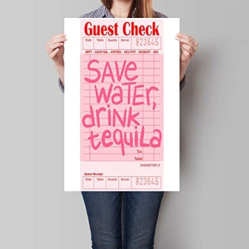 Funny Pink Tequila Canvas Wall Art for Stylish Decor