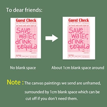 Funny Pink Tequila Canvas Wall Art for Stylish Decor