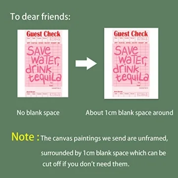 Funny Pink Tequila Canvas Wall Art for Stylish Decor