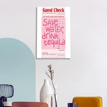 Funny Pink Tequila Canvas Wall Art for Stylish Decor