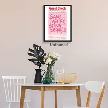 Funny Pink Tequila Canvas Wall Art for Stylish Decor