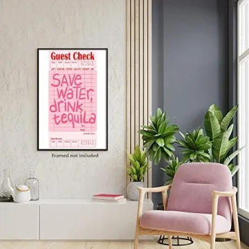 Funny Pink Tequila Canvas Wall Art for Stylish Decor