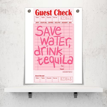 Funny Pink Tequila Canvas Wall Art for Stylish Decor