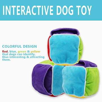 VICARKO Interactive Plush Dog Treat Dispensing Toy