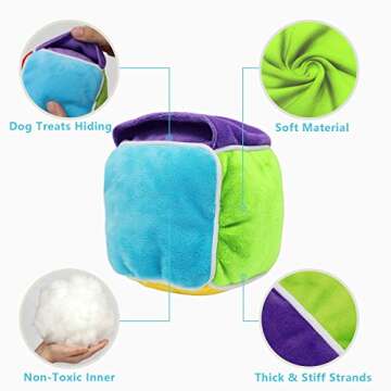 VICARKO Interactive Plush Dog Treat Dispensing Toy