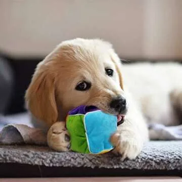 VICARKO Interactive Plush Dog Treat Dispensing Toy