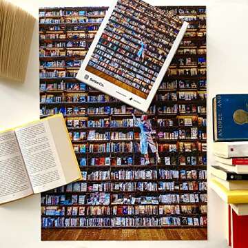 BetterCo. - Bookshelf Library Jigsaw Puzzle 1000 Pieces - Difficult Jigsaw Puzzles 1000 Pieces - Challenge Yourself with 1000 Piece Book Puzzles for Adults and Teens