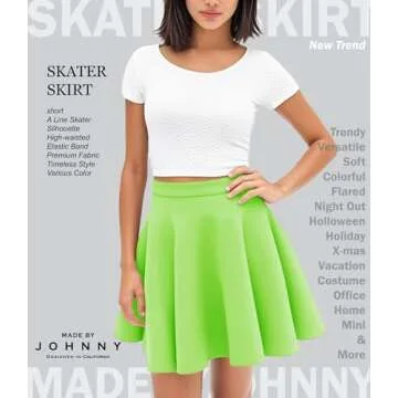 MBJ WB211 Versatile Stretchy Skater Skirt for Women