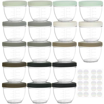 Youngever 18 Sets Baby Food Containers - 9 Color Options for Ultimate Versatility