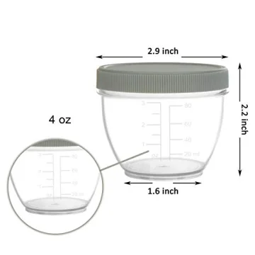 Youngever 18 Sets Baby Food Containers 9 Colors Safe