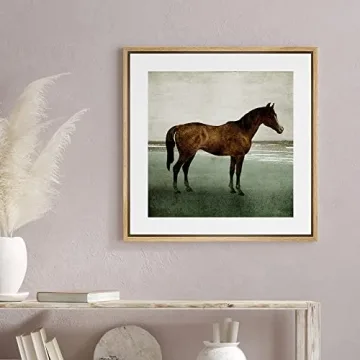 Stunning SIGNWIN Framed Canvas Vintage Horse Art