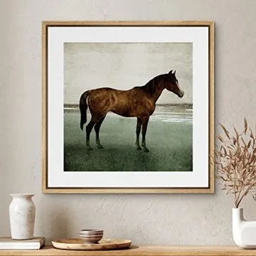 Stunning SIGNWIN Framed Canvas Vintage Horse Art