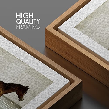 Stunning SIGNWIN Framed Canvas Vintage Horse Art