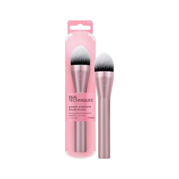 Real Techniques Power Pigment Blush Makeup Brush, Cheek Brush For Liquid & Cream Blush, Dense, Synth...