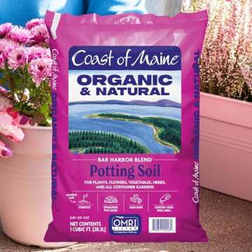 Coast of Maine Bar Harbor Blend (1 cu ft) Organic and Natural Potting Soil for Houseplants, Flowers, Vegetables, Herbs and Containers