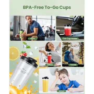 VEWIOR 1200W Blender for Smoothies, Compact and Powerful