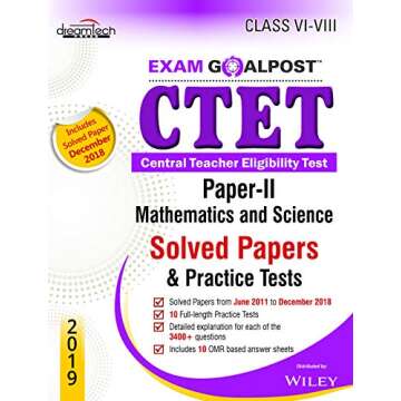 CTET Exam Goalpost, Paper - II, Mathematics and Science, Solved Papers & Practice Tests, Class VI - ...