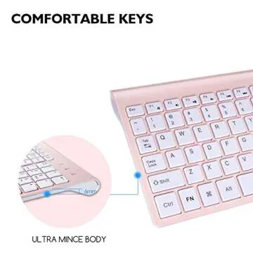 cimetech Wireless Keyboard and Mouse Combo - Ultra-Thin, Stylish Design for Home and Office Use