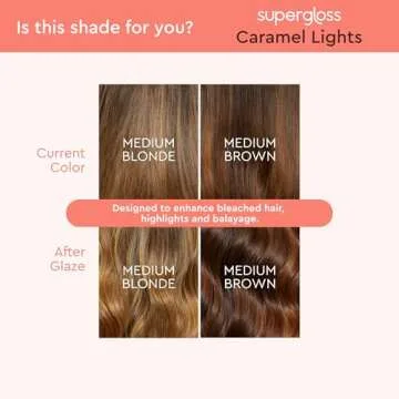 Glaze Super Gloss Color Conditioning Gloss – Caramel Lights for Medium to Dark Brown Hair with Highlights – Rinse Out Semi-Permanent Hair Gloss that Enhances Color and Boosts Shine & Hydration