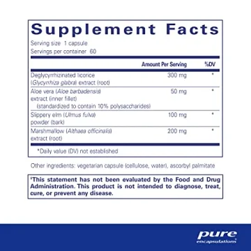 Pure Encapsulations DGL Plus Vegan Gut Health Supplement