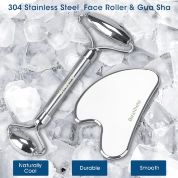 Bealihelp Stainless Steel Face Roller for Youthful Skin