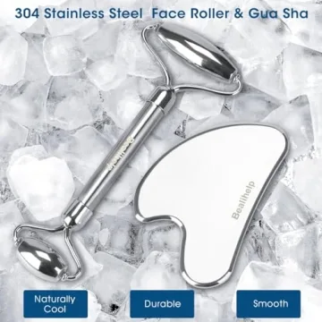 Bealihelp Stainless Steel Face Roller for Youthful Skin