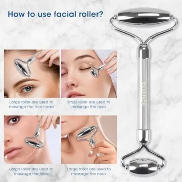 Bealihelp Stainless Steel Face Roller for Youthful Skin