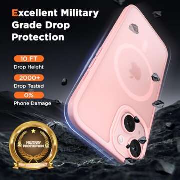 Magnetic iPhone 15 Plus Case with Military-Grade Protection