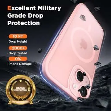 Magnetic iPhone 15 Plus Case with Military-Grade Protection