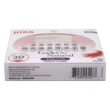 Kiss Ever-Ez Trio Lashes Medium Combo (6 Pack)