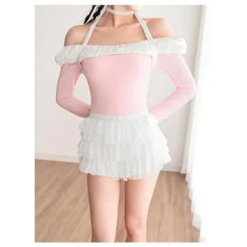 BEAUDRM Women's Y2k Ruffle Shorts for a Sweet Look