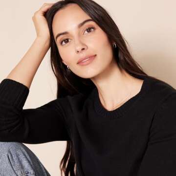 Cozy Amazon Essentials Women's Crewneck Sweater - Black