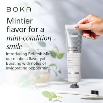 Boka Fluoride Free Toothpaste Nano Hydroxyapatite, Helps Remineralize, Appropriate for Sensitive Tee...