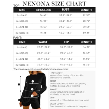 NENONA Women's 2025 Casual Two Piece Knit Outfits Long Sleeve Tunic Sweaters Top and Shorts Lounge Sets,Black,XL