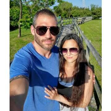 VIVIENFANG Polarized Sunglasses Women Black Sunglasses Woman Oversized Black Aviators UV Protection Shady Rays 87247A