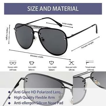 Elegant VIVIENFANG Oversized Aviator Sunglasses for Women