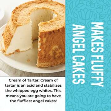 Herbaila Cream of Tartar for Baking 1lb, Gluten Free, Premium All Natural Food-grade Cream of tartar bulk, natural choice tartar powder - great for meringues, bath bombs, cream of tarter 1 lb