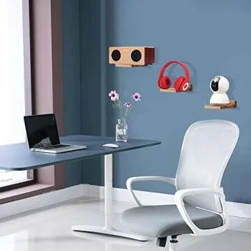 NIUBEST Small Floating Shelf,5 Inch Carbonized Black,Set of 3 Small Wall Shelf for Bedroom Living Room Bathroom Kitchen Office