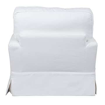 Sunset Trading Ariana Chair and Ottoman, White