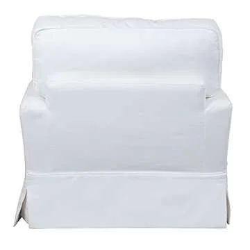 Sunset Trading Ariana Chair and Ottoman, White