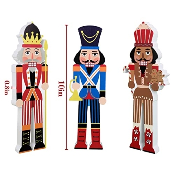 Treory 3 Pcs Nutcracker Decoration Set for Christmas