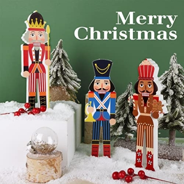 Treory 3 Pcs Nutcracker Decoration Set for Christmas