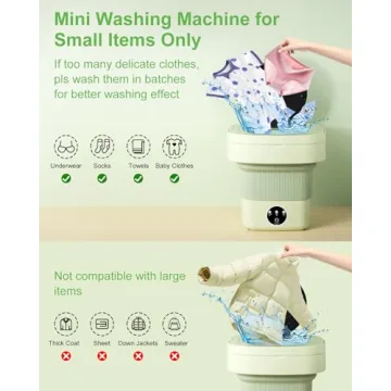 Compact 9L Portable Washing Machine for Small Loads